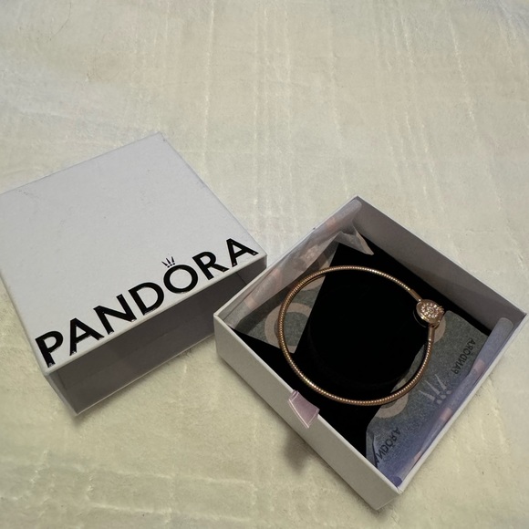 Pandora Sparkling Crown O Snake Chain Bracelet - Picture 2 of 7